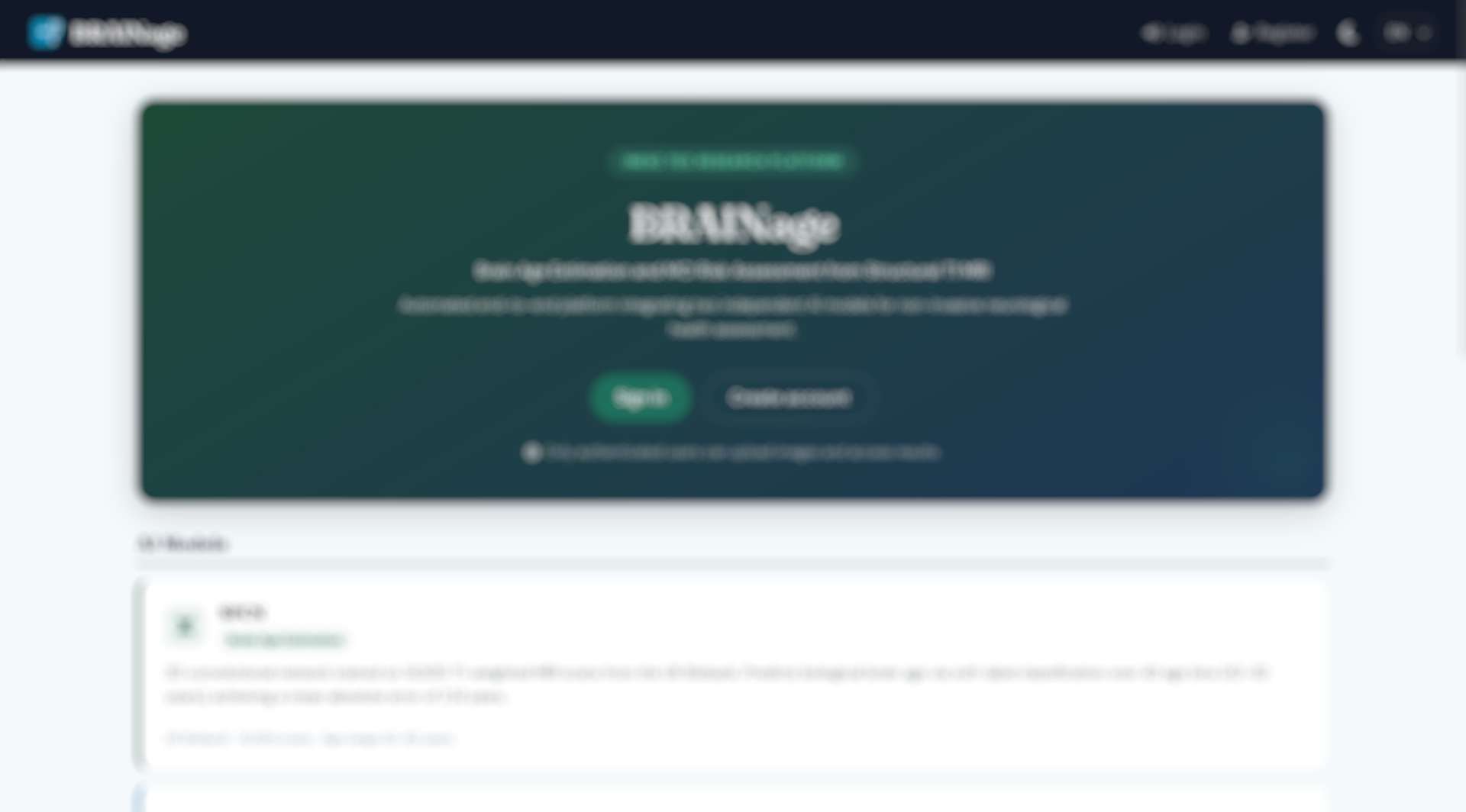 BRAINage project